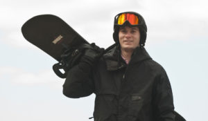 Wyatt M with snowboard