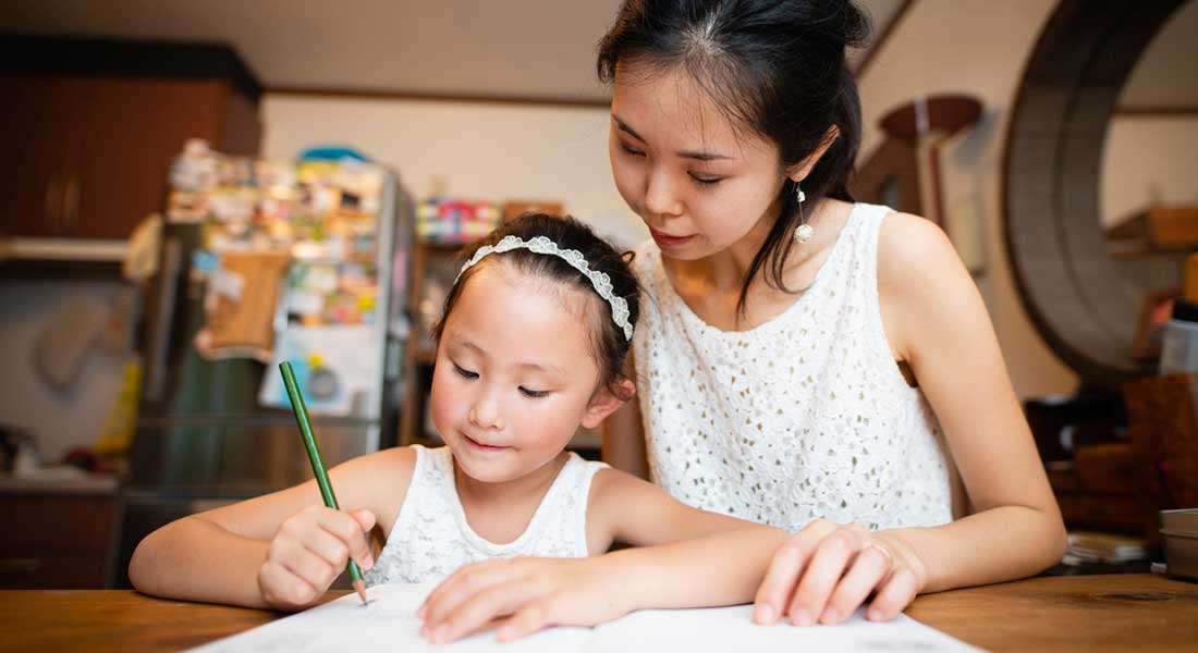 dad helping with homework