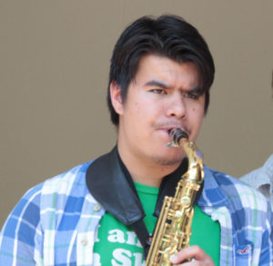 victor b playing saxophone
