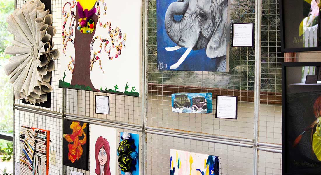 visual art displayed at arts in the garden