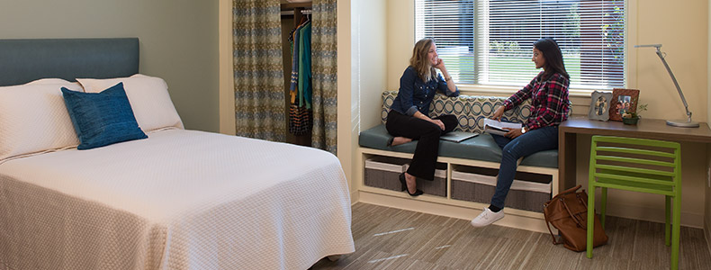 people in a private bedroom at residential mental health campus