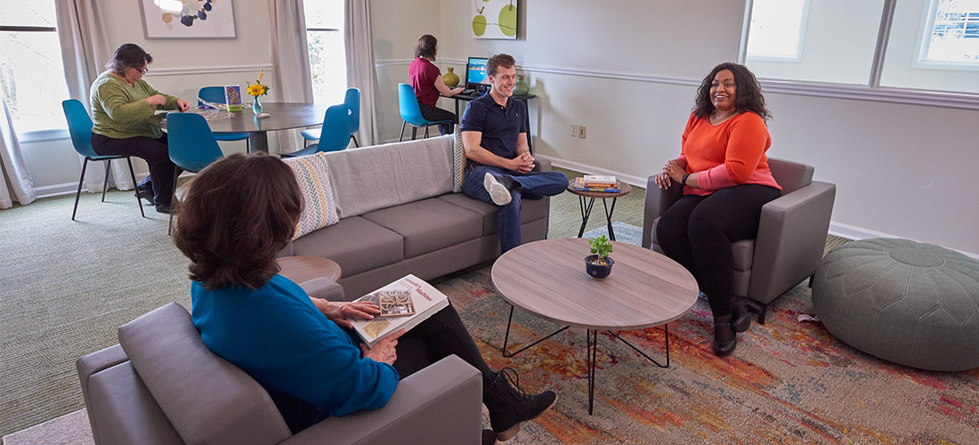 five people in a common room