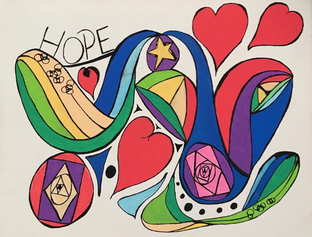 a colorful drawing depicting hope