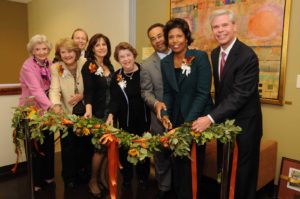 Leaders cut the ribbon to dedicate the Dorothy C. Fuqua Center
