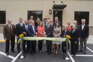 Skyland Trail leadership cuts ribbon to open the Glenn Family Wellness Clinic