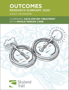 Cover of 2020 Outcomes and Research Summary published by Skyland Trail
