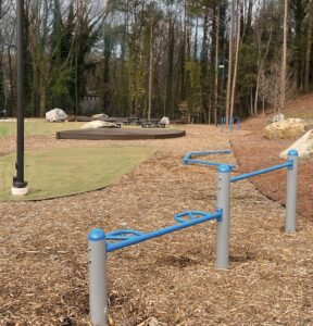 outdoor recreation area at the Skyland Trail J. Rex Fuqua Campus for adolescents. Residential psychiatric mental health treatment facility in Atlanta, Georgia.