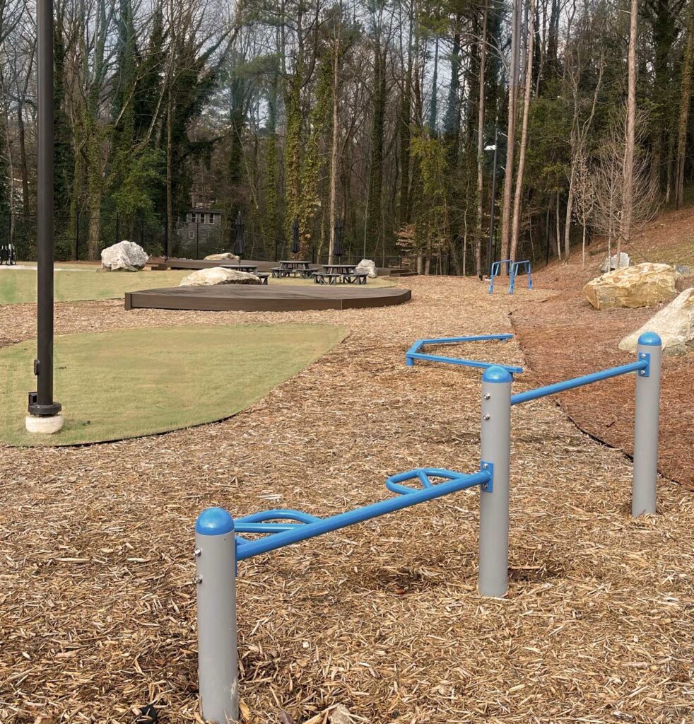 outdoor recreation area at the Skyland Trail J. Rex Fuqua Campus for adolescents. Residential psychiatric mental health treatment facility in Atlanta, Georgia.