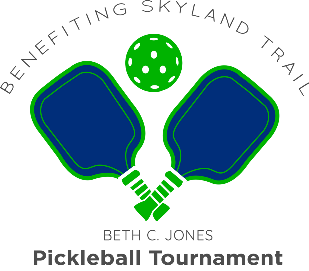 Logo and wordmarks for the 2024 Beth C. Jones Memorial Pickleball Tournament