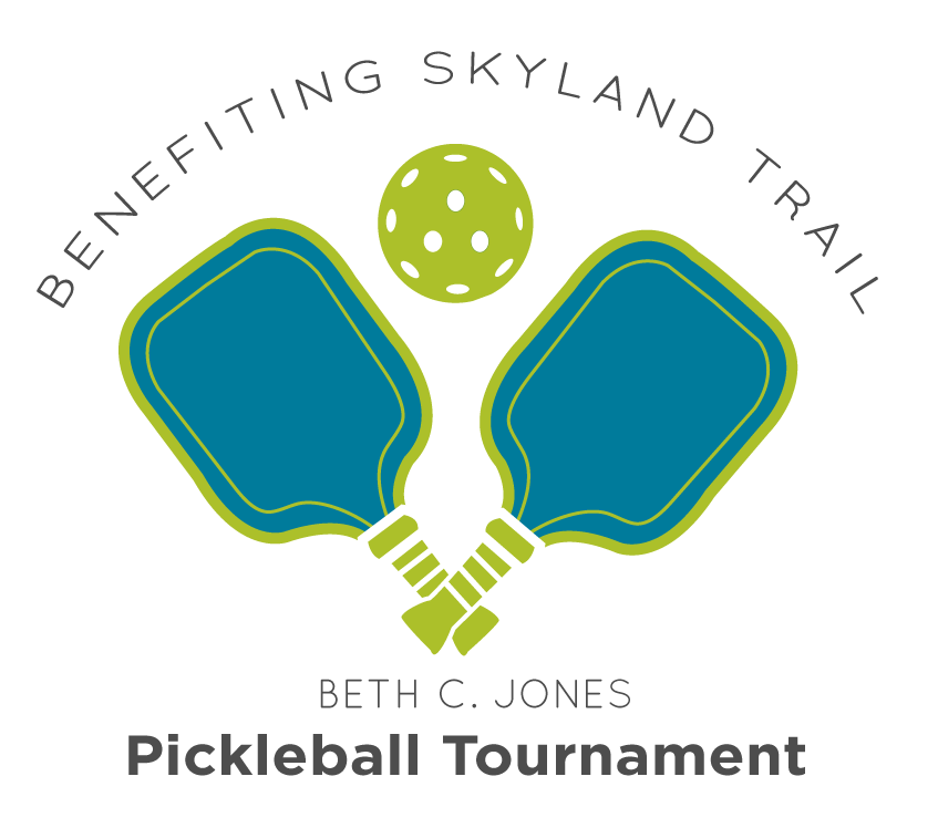 Logo and wordmarks for the 2024 Beth C. Jones Memorial Pickleball Tournament