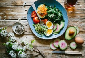 Plate of nutritious food