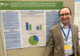 Increased Risk of Suicide at Baseline is not Associated with Different Outcomes in Concurrent TMS and Evidence-Based Psychotherapy (poster presentation by Alex Rothbaum, PhD, MPH)